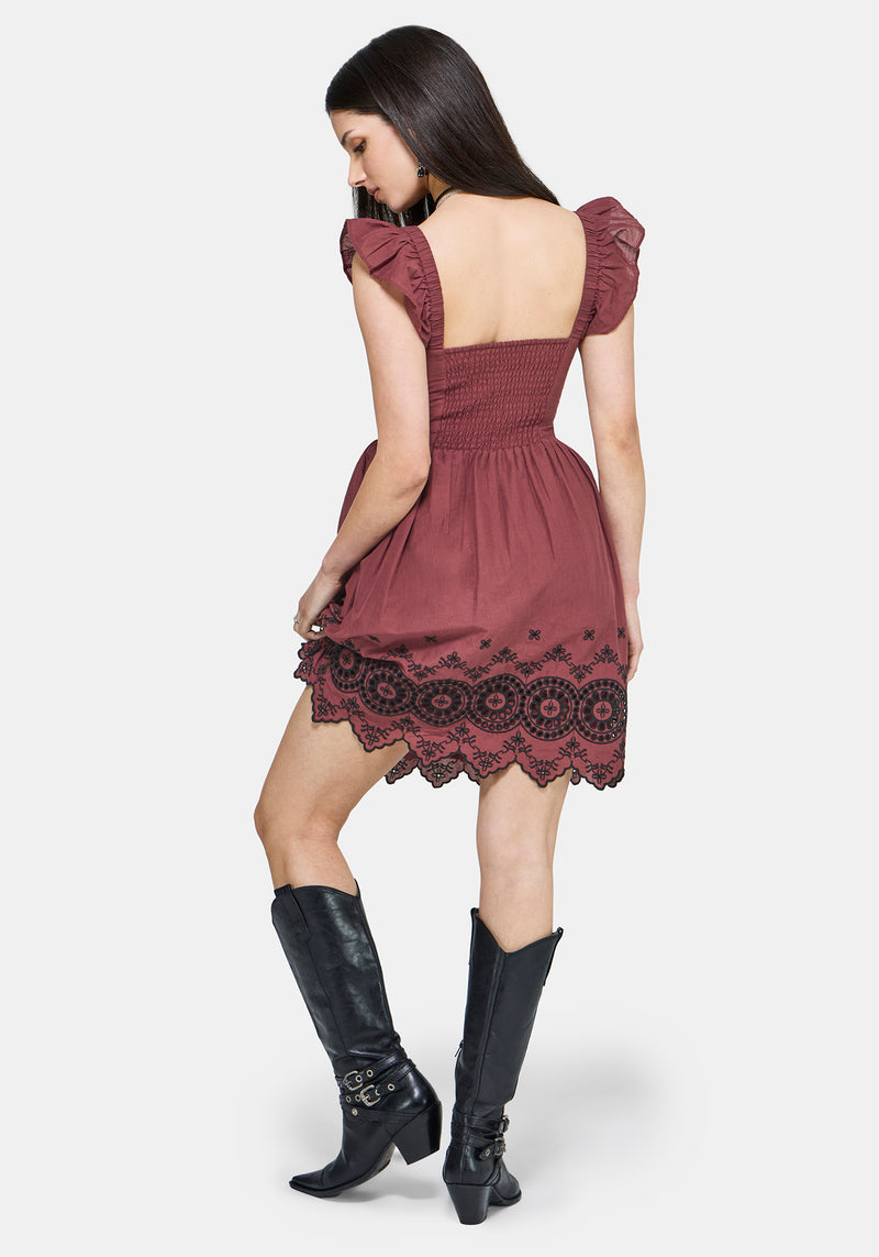 knee length dresses for ladies Calla Broderie Mini Dress main image 0