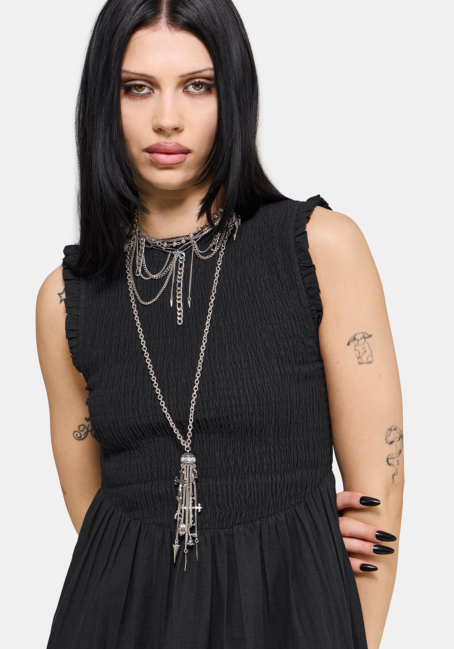 Noirette Broderie Midi Dress US 2