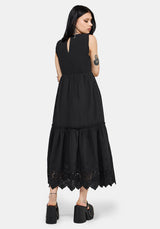 Noirette Broderie Midi Dress US 2
