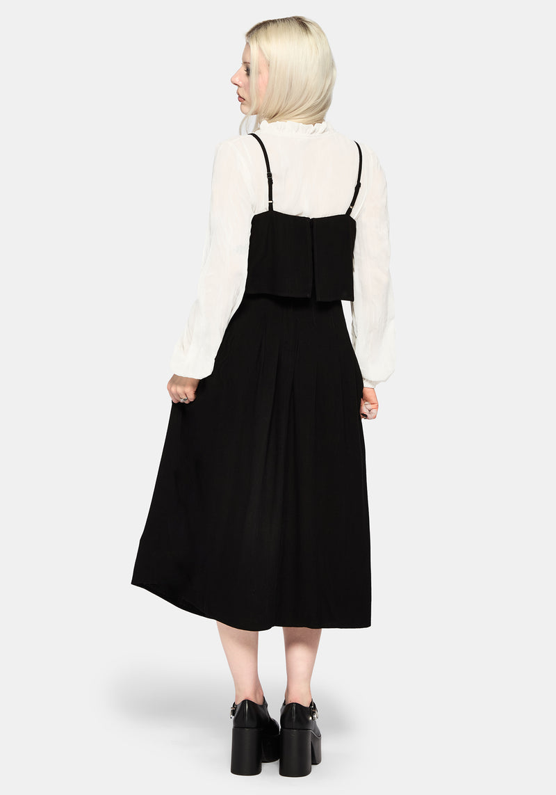 Genevra Embroidered Overlay Midi Dress – Disturbia