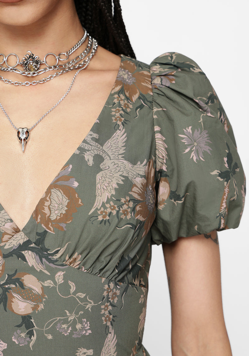 gardens of eden mini dress Poison Eden Cotton Mini Dress – Disturbia