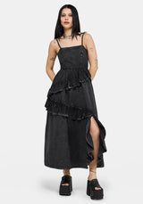 Corvina Fitted Bodice Waterfall Tiered Midaxi Dress US 2