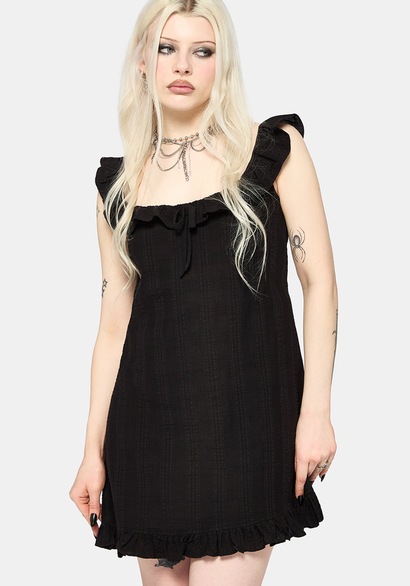 Nephra Frilly Sleeve Trapeze Mini Smock Dress – Disturbia