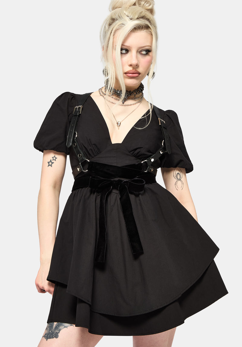 Obsidia Lace Up Corset Mini Dress – Disturbia
