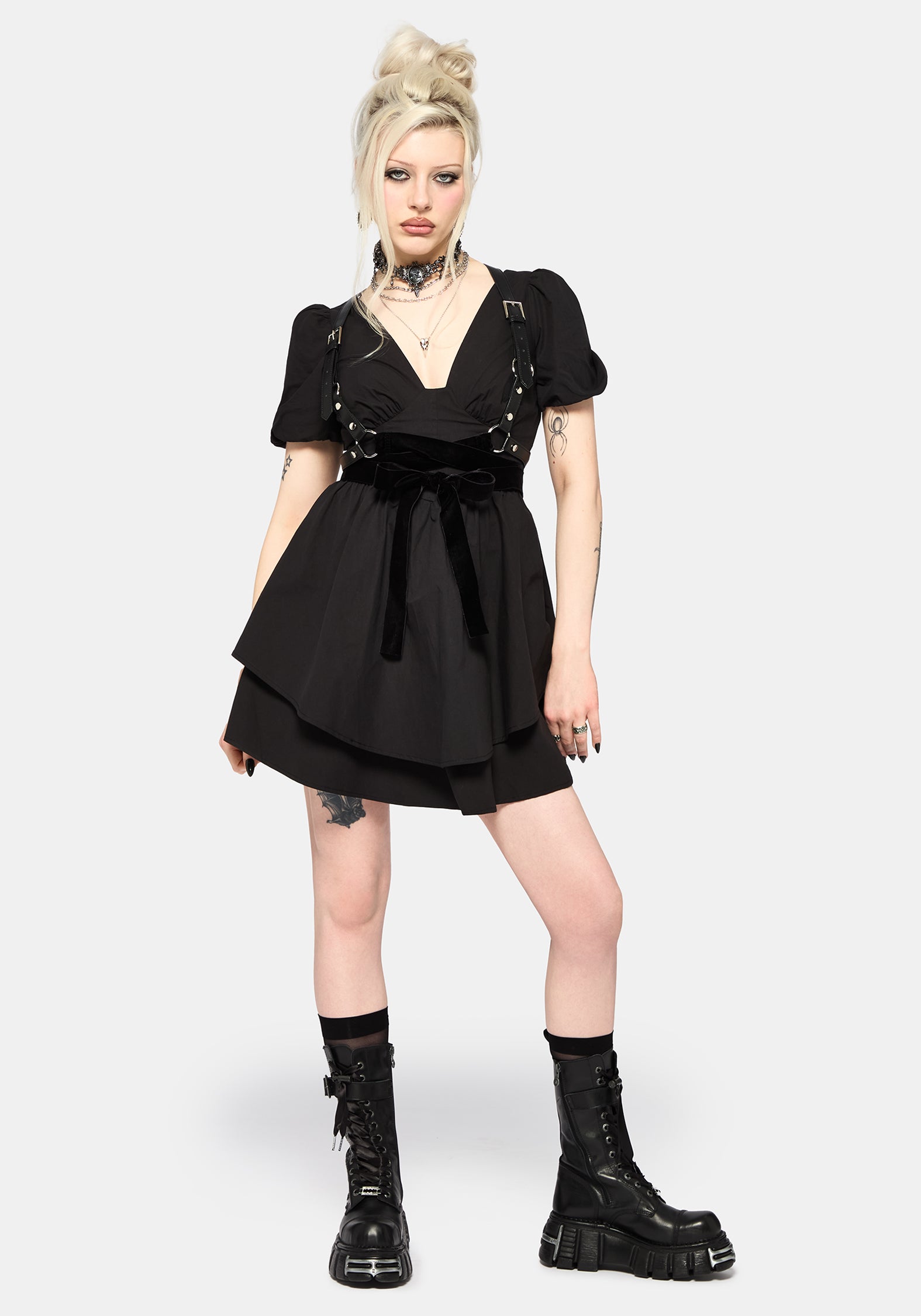 Obsidia Lace Up Corset Mini Dress US 2