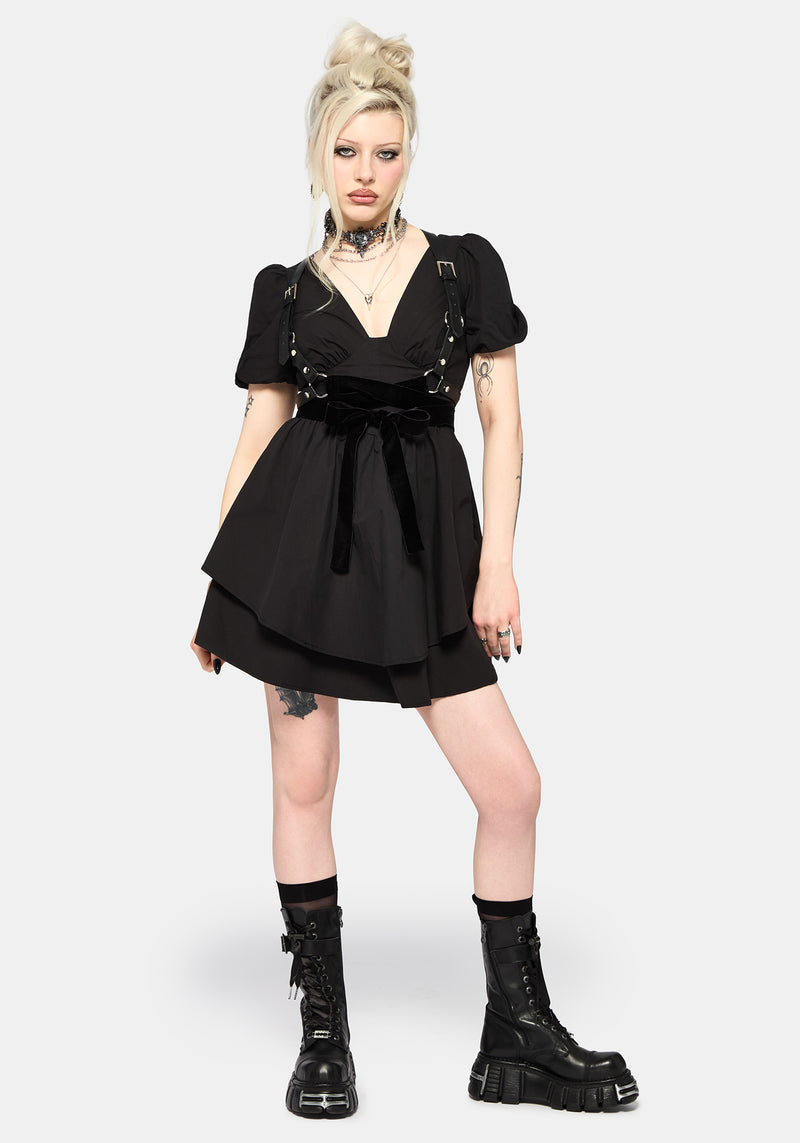 Obsidia Lace Up Corset Mini Dress