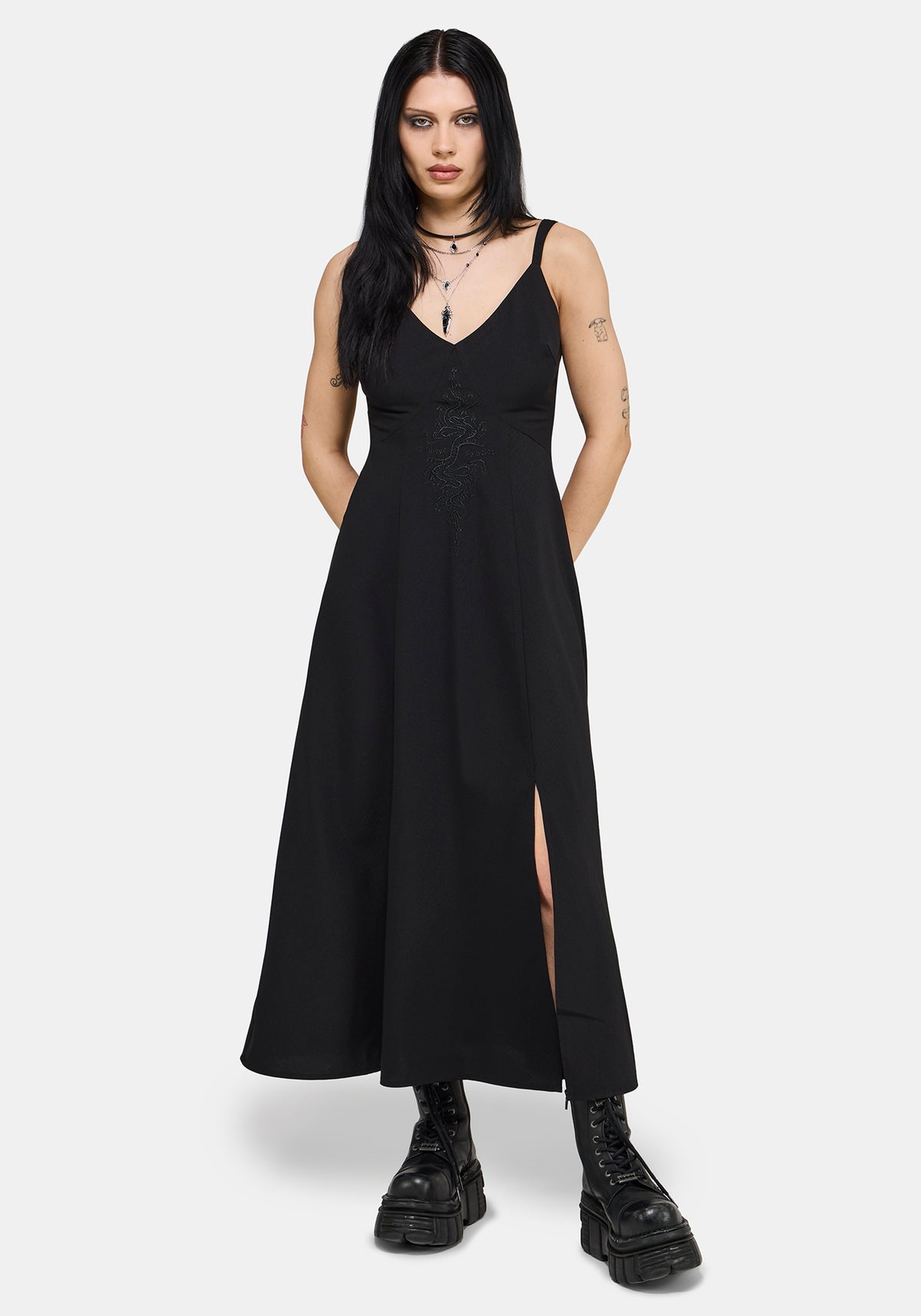 chinese dress ladies Oculist Chiffon Maxi Dress | Disturbia
