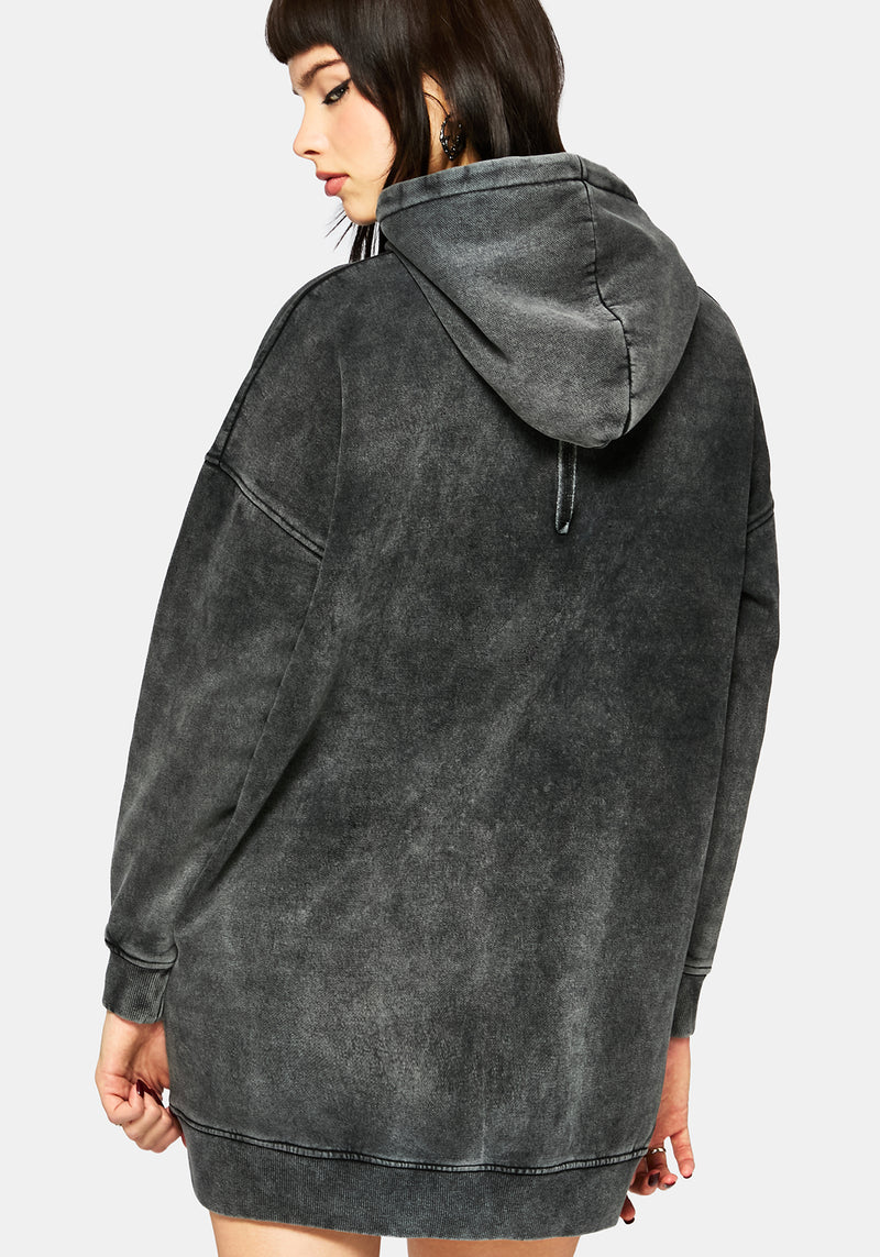 sweater dress hooded Aelin Sword Applique Hooded Sweater Dress