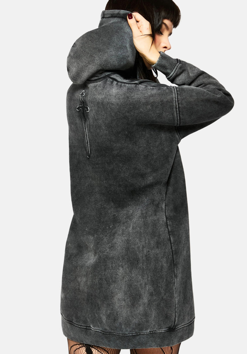 Aelin Sword Applique Hooded Sweater Dress