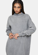 Aelin Sword Applique Sweater Dress - Grey