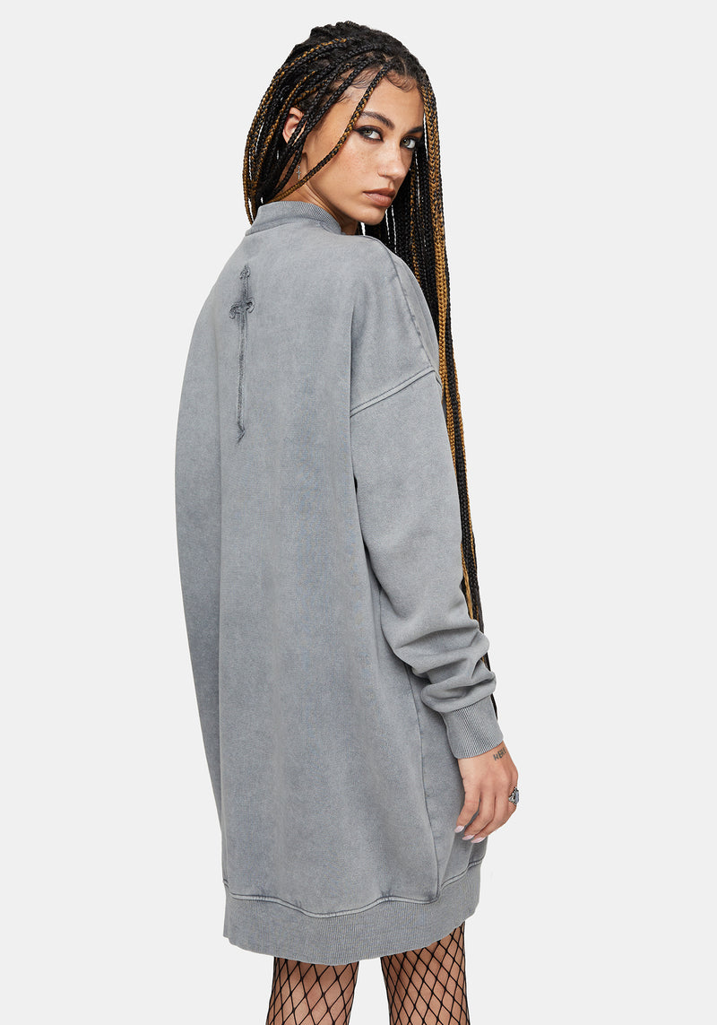Aelin Sword Applique Sweater Dress