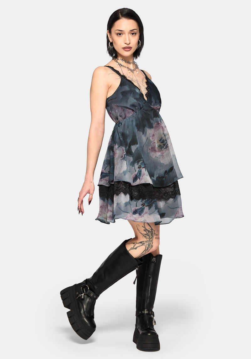 lace chiffon mini dress Ophelie Chiffon Lace Cami Mini Dress