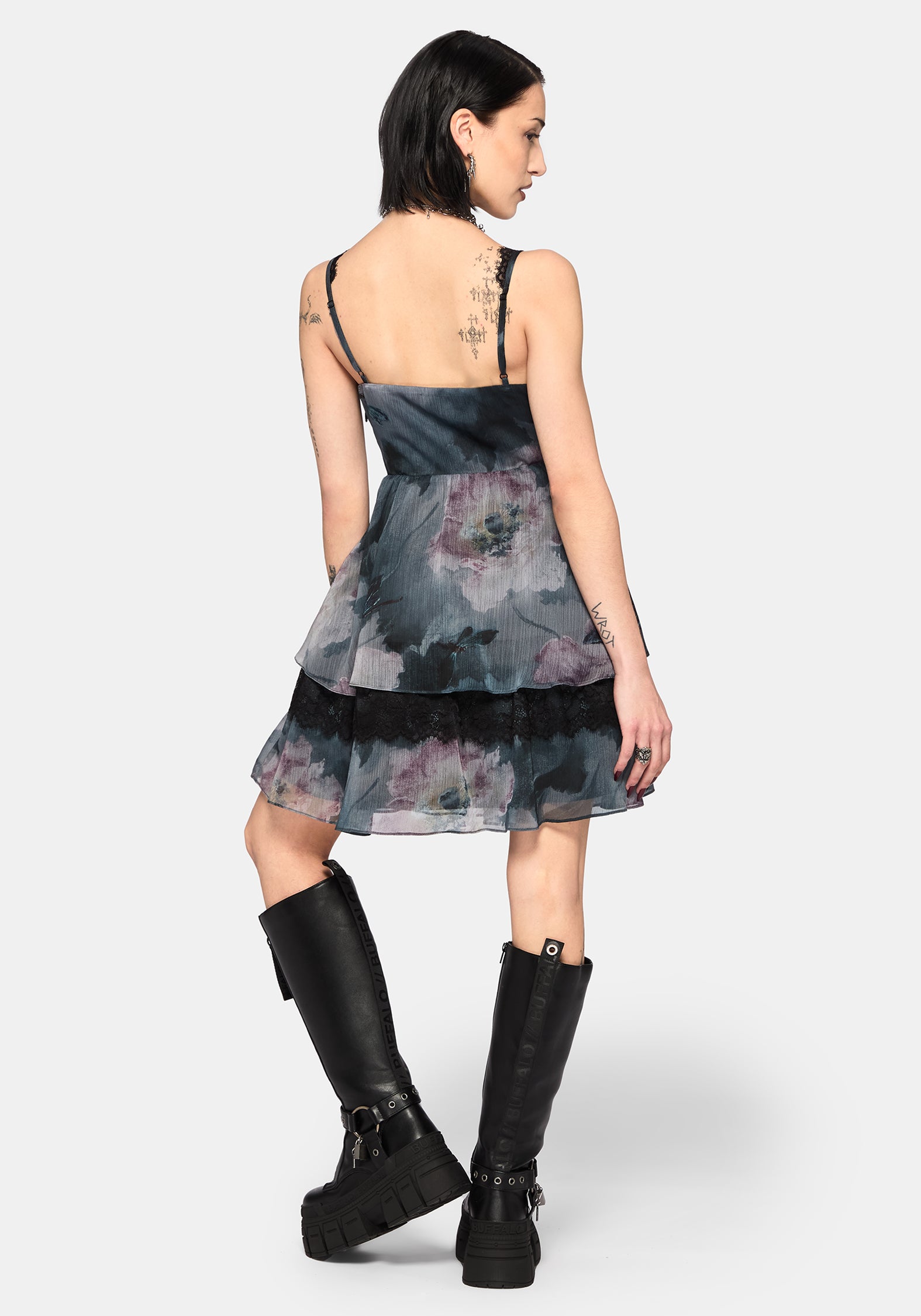 lace cami mini dress Ophelie Chiffon Lace Cami Mini Dress