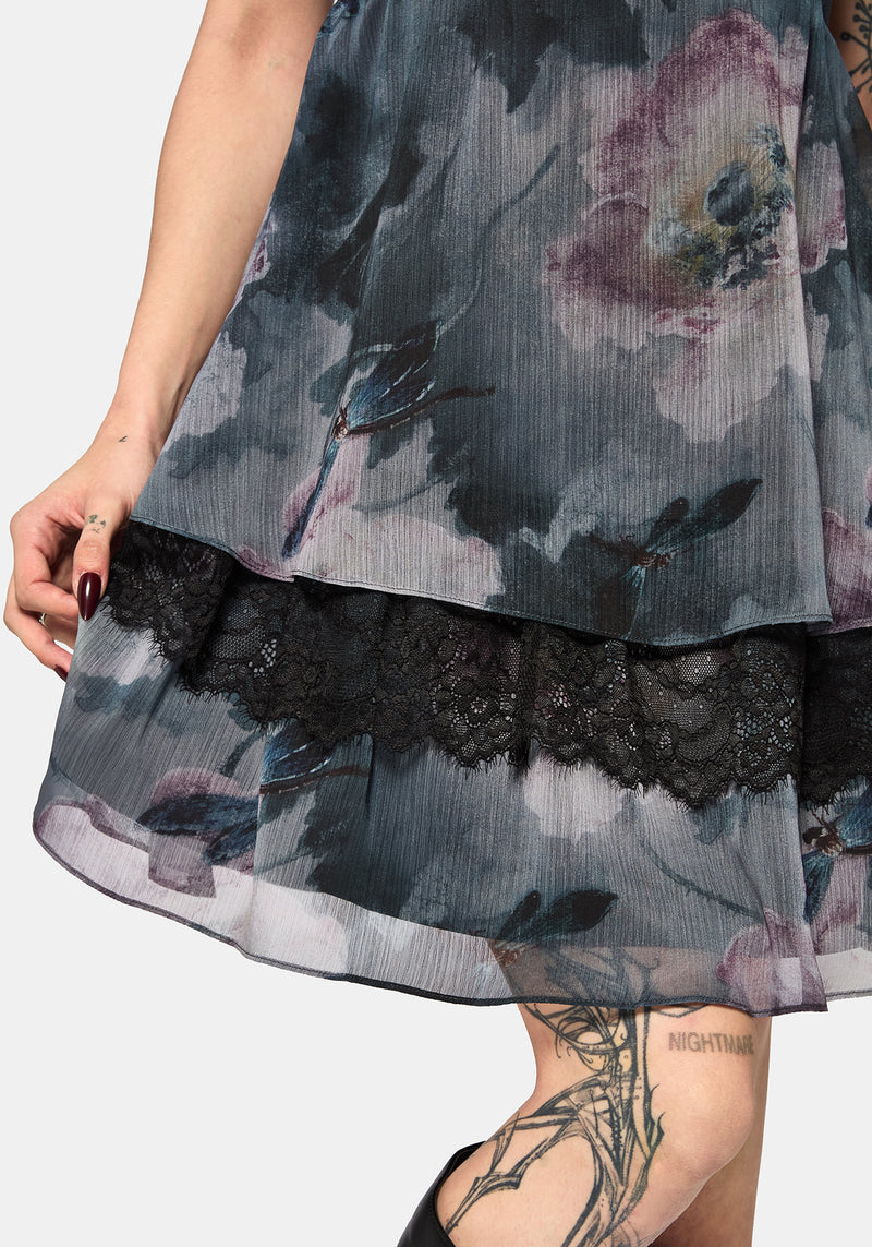 chiffon and lace mini dress Ophelie Chiffon Lace Cami Mini Dress – Disturbia