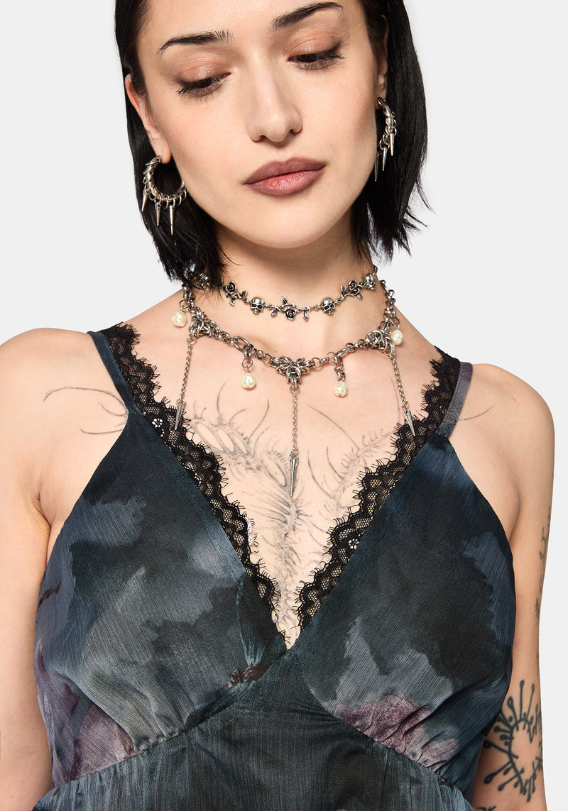 Ophelie Chiffon Lace Cami Mini Dress Disturbia Ophelie Chiffon Lace Cami Mini Dress Disturbia