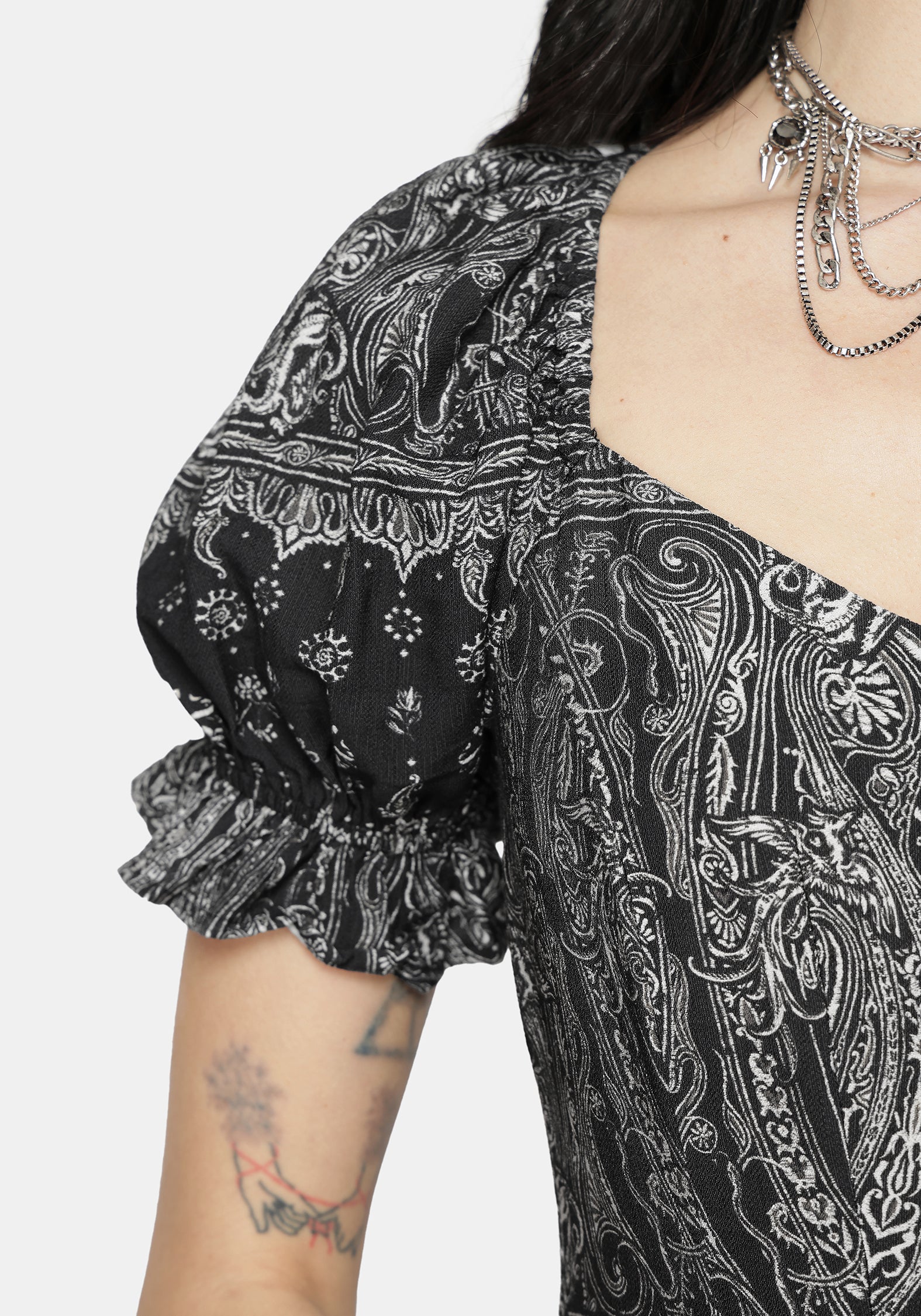 Zelira Paisley Print Midi Dress – Disturbia