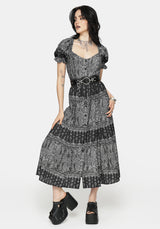 Zelira Paisley Print Midi Dress