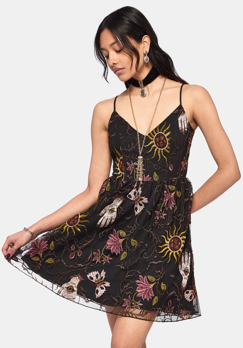 Angela Folk Embroidered Cami Dress – Disturbia