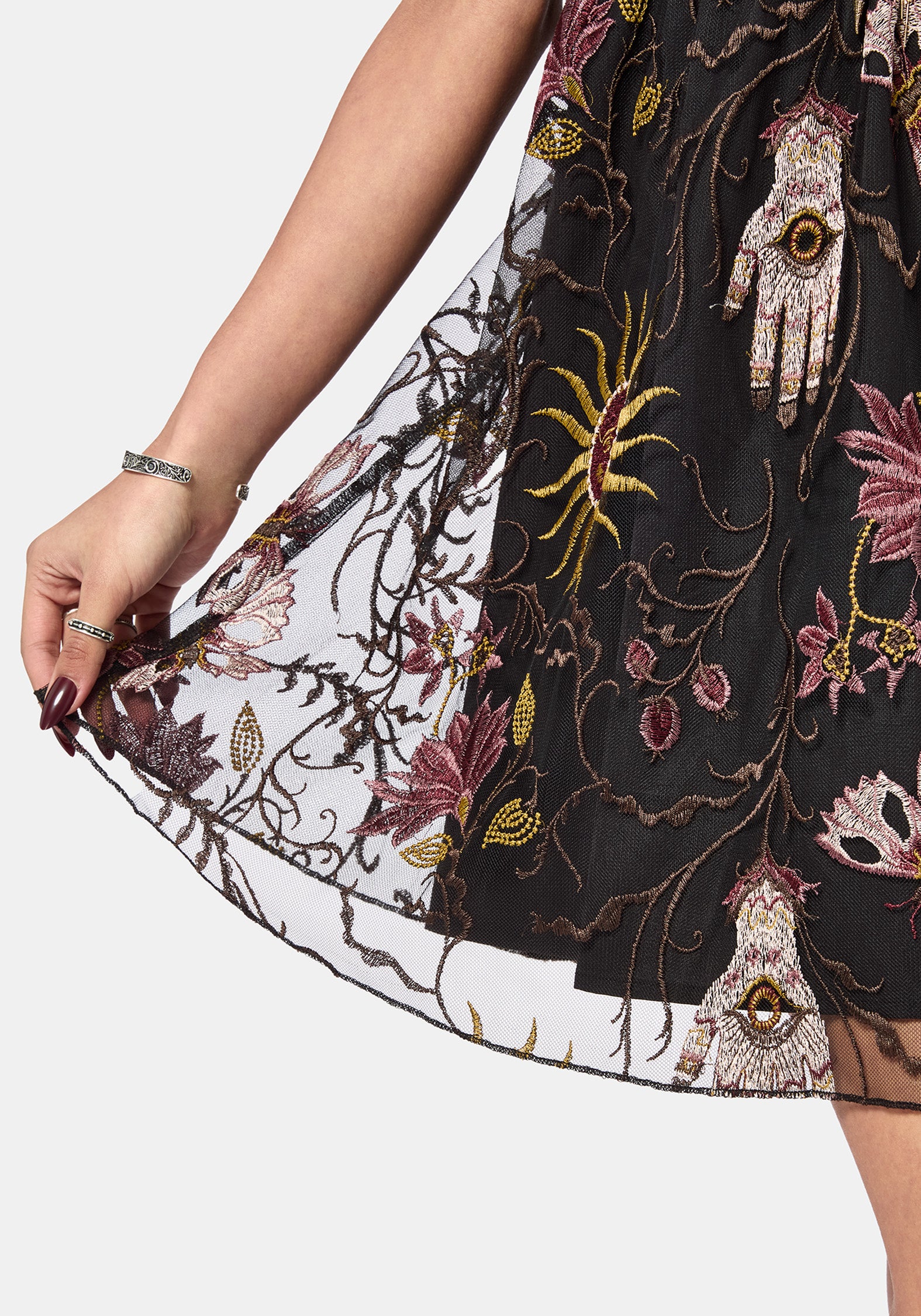 embroidered cami dress Embroidered Eyelet Cami Maxi Dress M