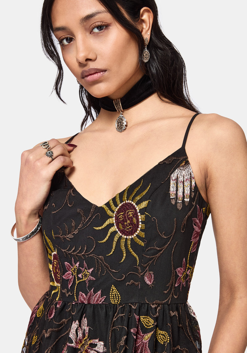Angela Folk Embroidered Cami Dress Disturbia Angela Folk Embroidered Cami Dress Disturbia