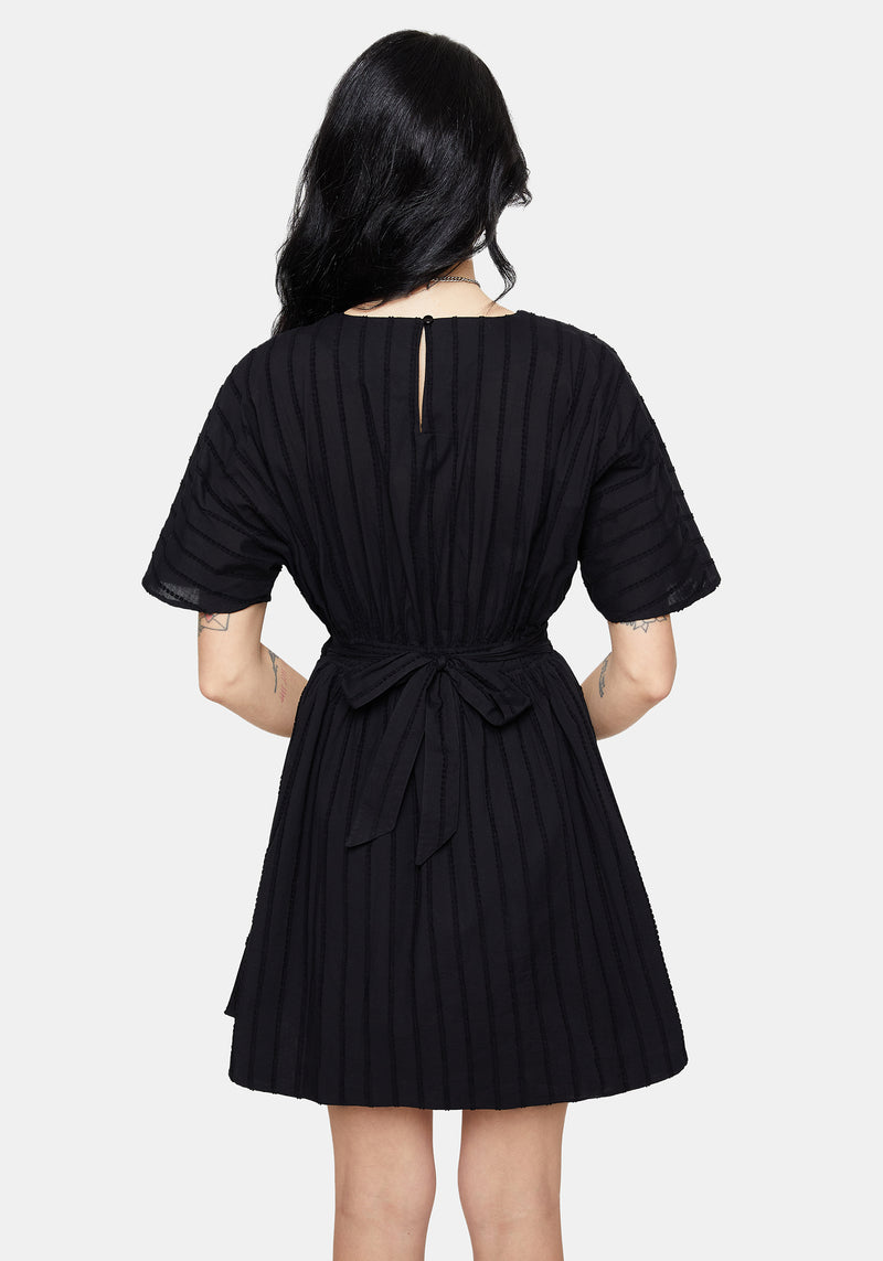 tied back mini dress Blythe Cotton Tie Back Mini Dress – Disturbia