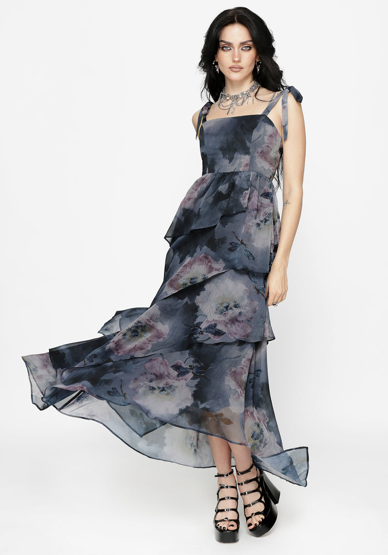 Ophelie Chiffon Tiered Maxi Dress Disturbia Ophelie Chiffon Tiered Maxi Dress Disturbia