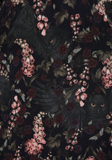 Noctua Owl Foxglove Printed Wrap Midaxi Shirt Dress