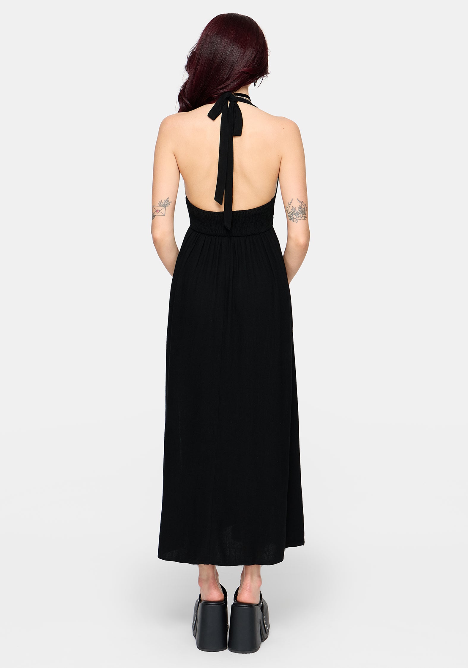 halter neck midaxi dress ASOS Design - Lace Trim Halter Neck Midaxi Dress - Women - Polyester - 14 US