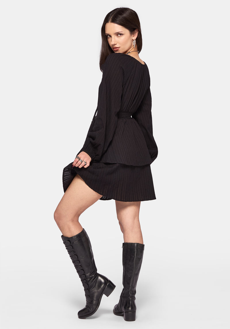Marcia Tie Front Mini Dress – Disturbia