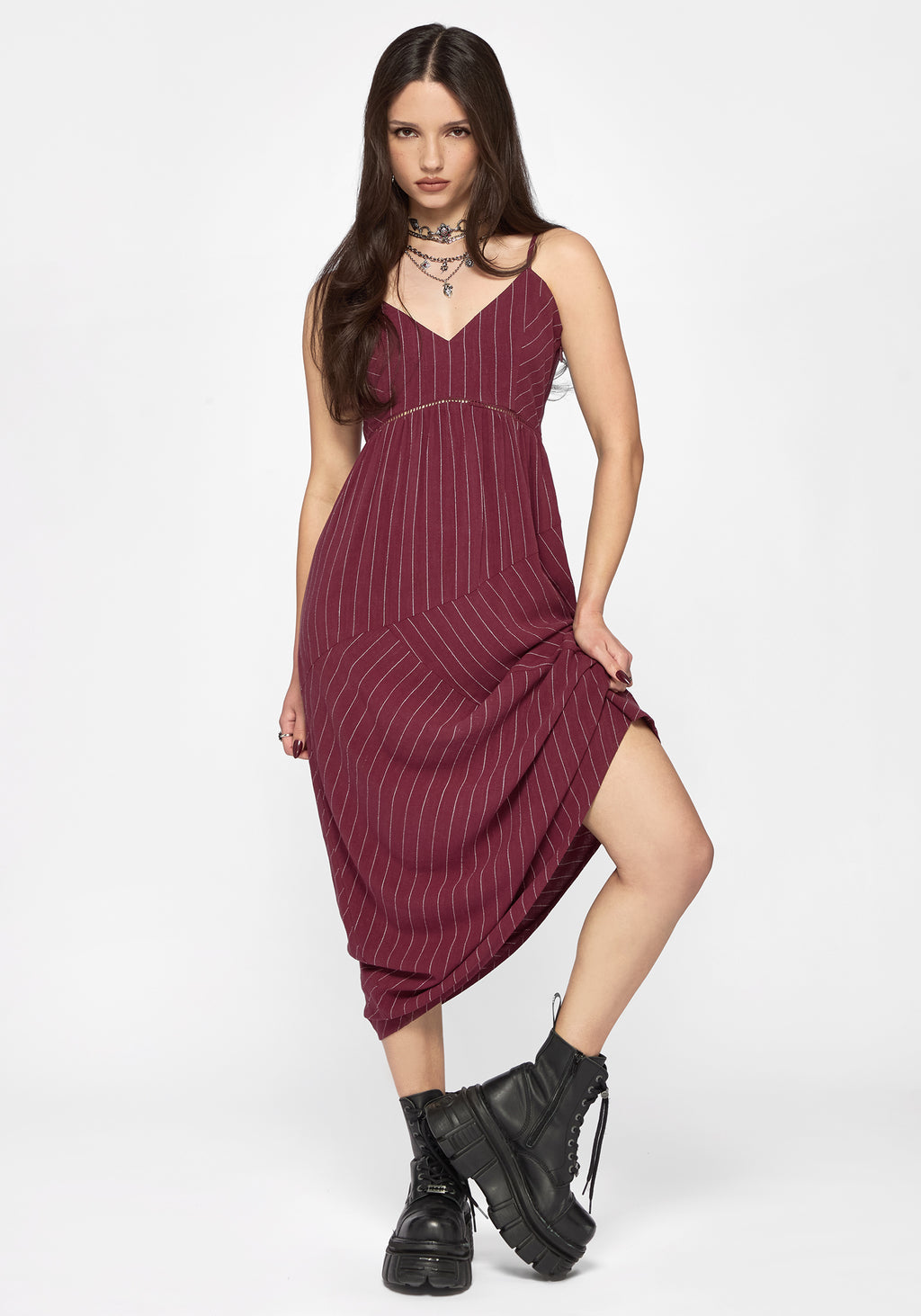 rue midi dress Baltic Born Womens Rue Ribbed Midi Dress | Natural