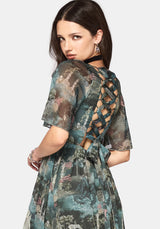 Thalassa Lace Up Midaxi Dress