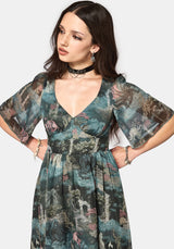 Thalassa Lace Up Midaxi Dress