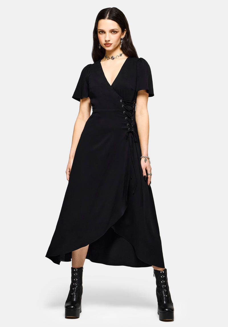 sachin and babi light blue dress Avec Les Filles Long-Sleeve Fit & Flare Mini Dress main image 1