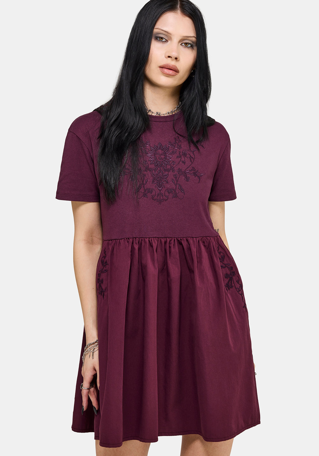 Trixie Embroidered Skater Dress Trixie Embroidered Skater Dress