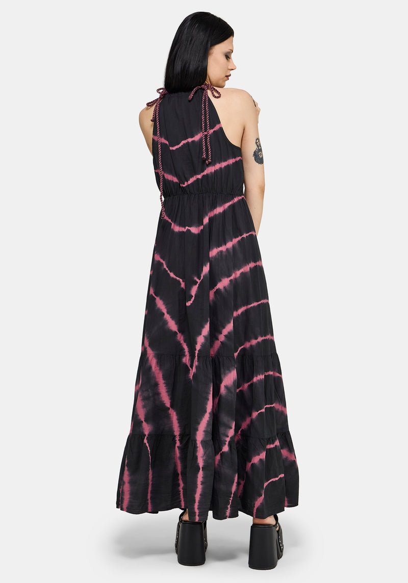 bella dahl halter dress Pleat Halter Maxi Dress in Mosaic from Bella Dahl – Edito boutique main image 0