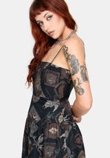 Kleo Relics Cotton Print Cami Midi Dress
