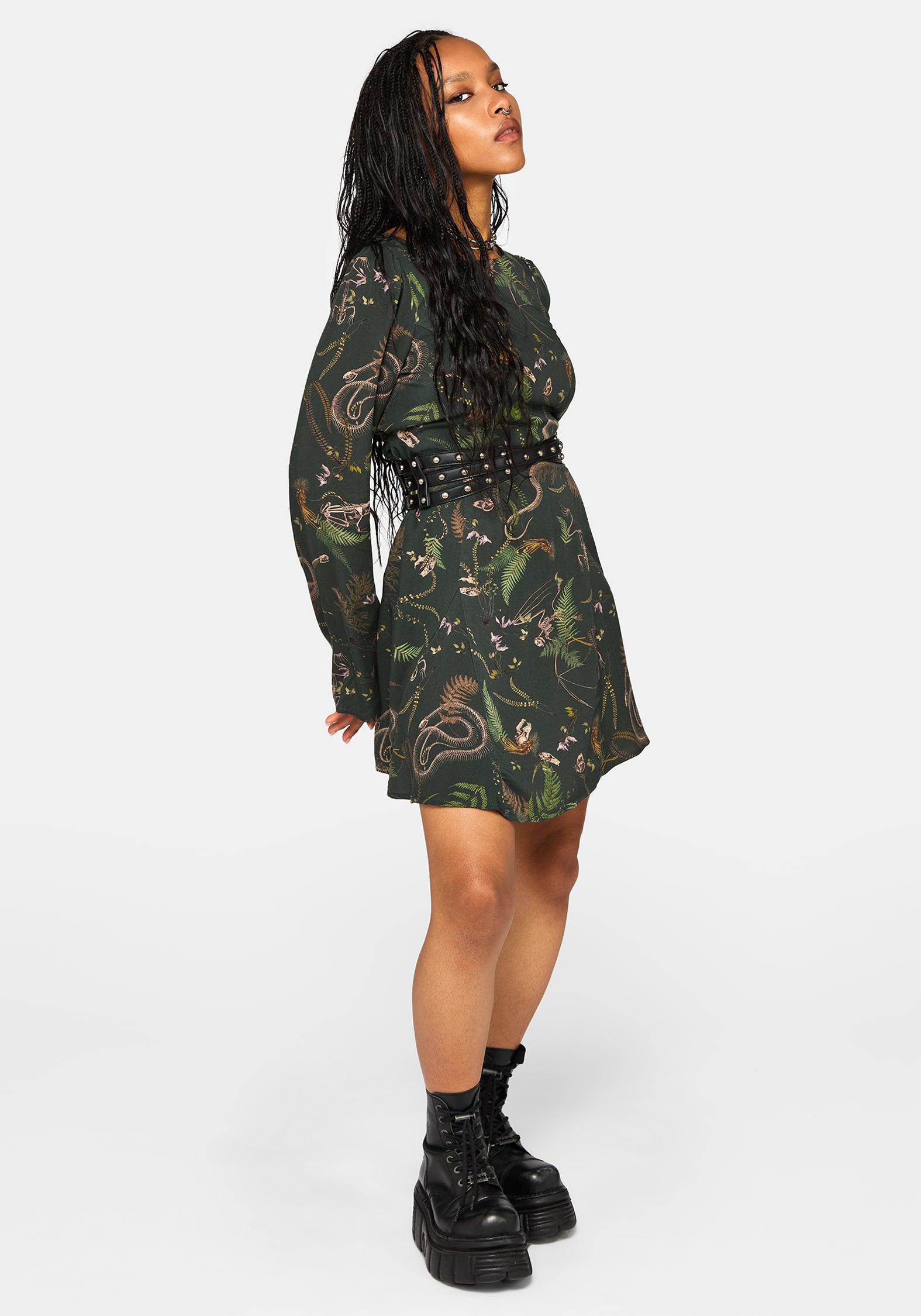 flare sleeve mini dress Shop Textured Flare Sleeve Mini Dress
