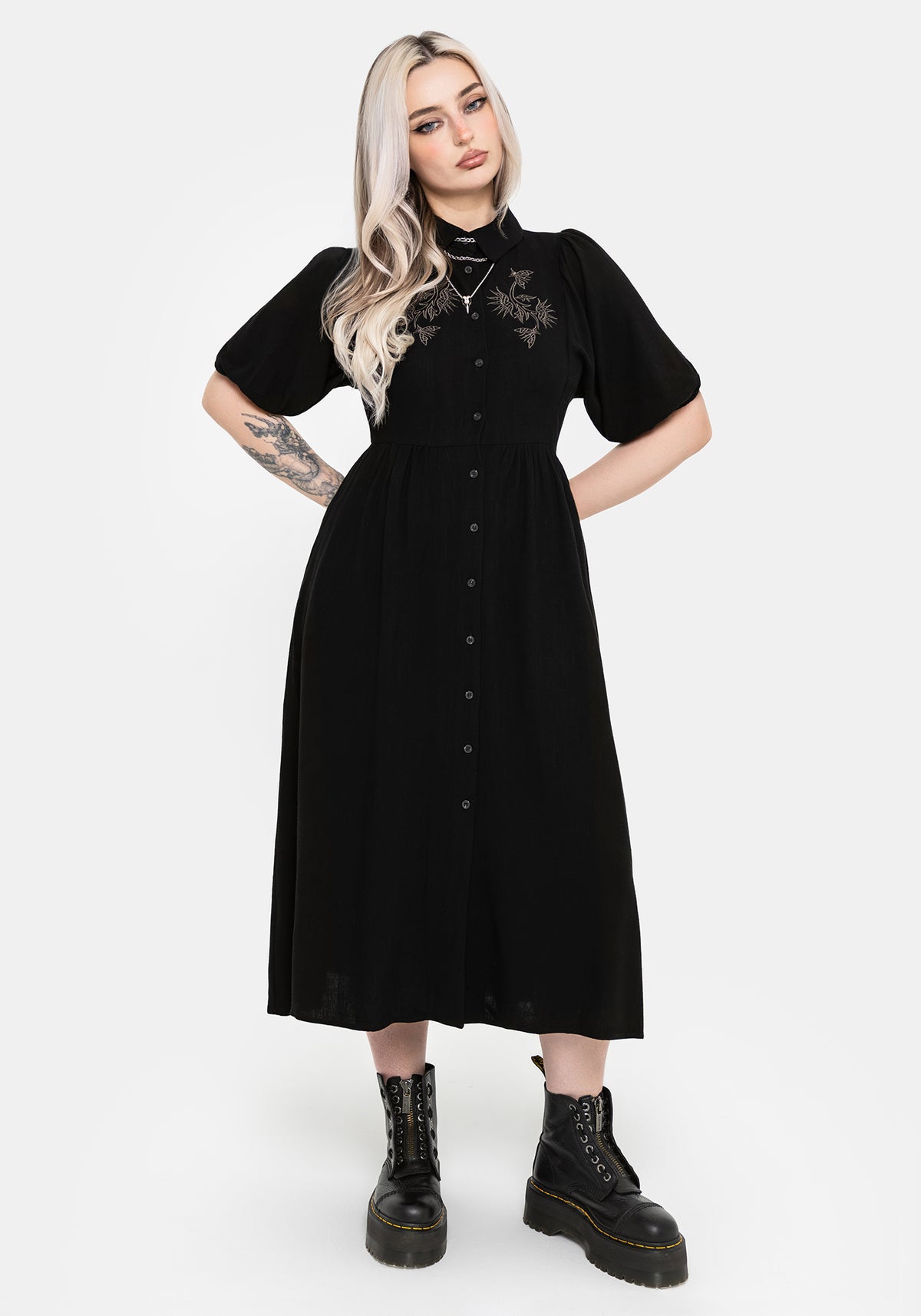 goth midi dress Conquest Goth Midi Dress
