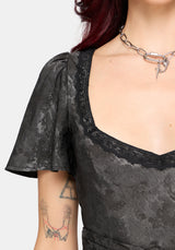 Lili Jacquard Lace Godet Mini Dress