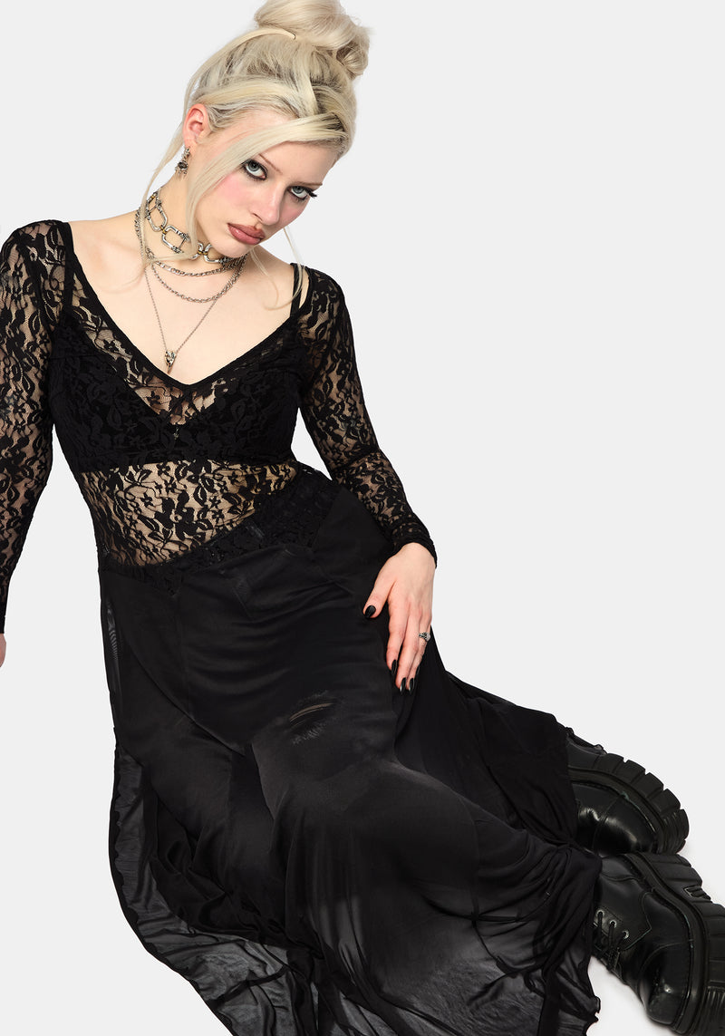Eltharia Lace Bodice Maxi Dress – Disturbia