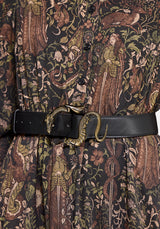 Haunt Medieval Print Mini Shirt Dress