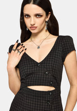 Ziggy Check Cut Out Midaxi Dress