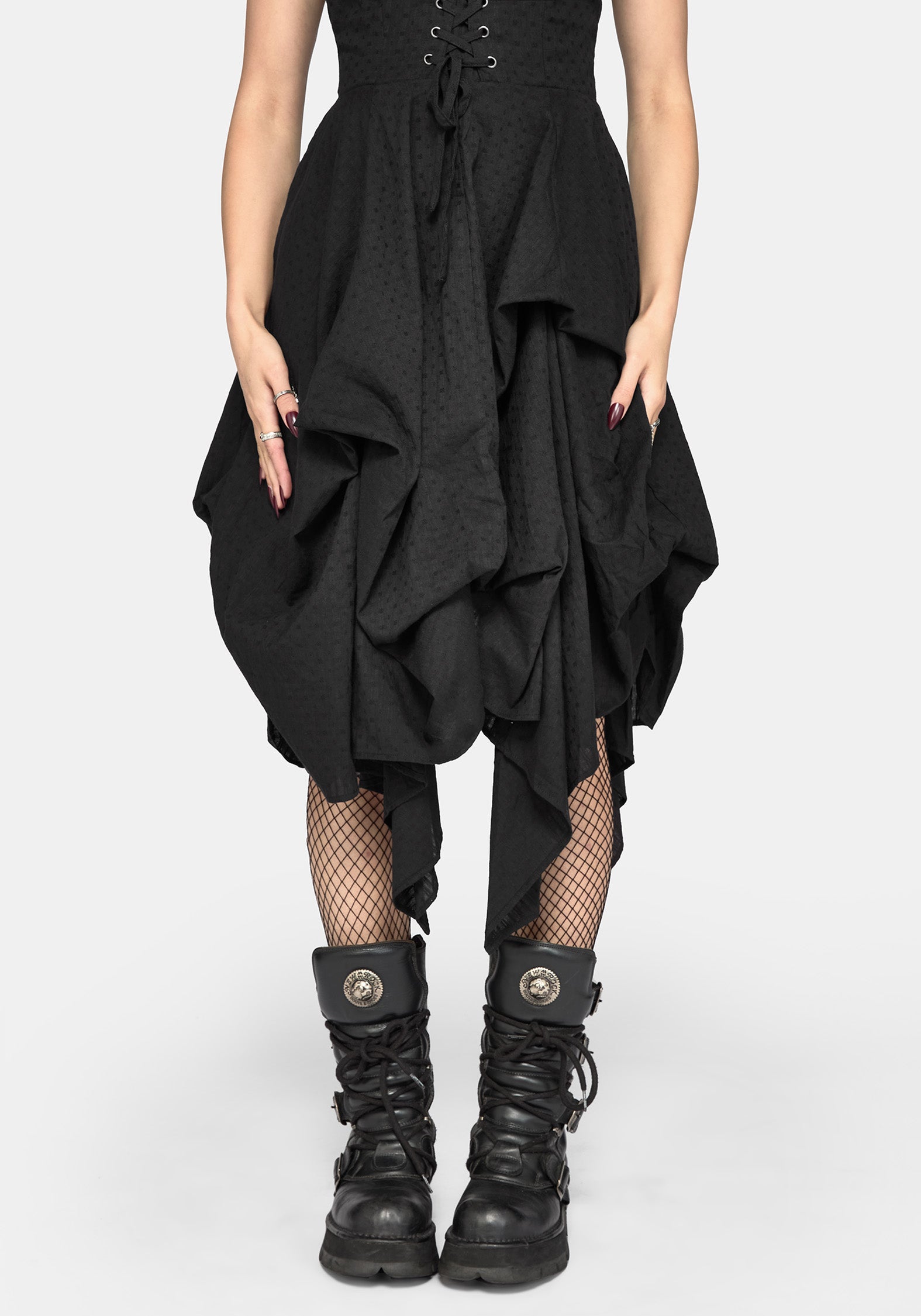 Lyx Hitched Skirt Cotton Midi Dress