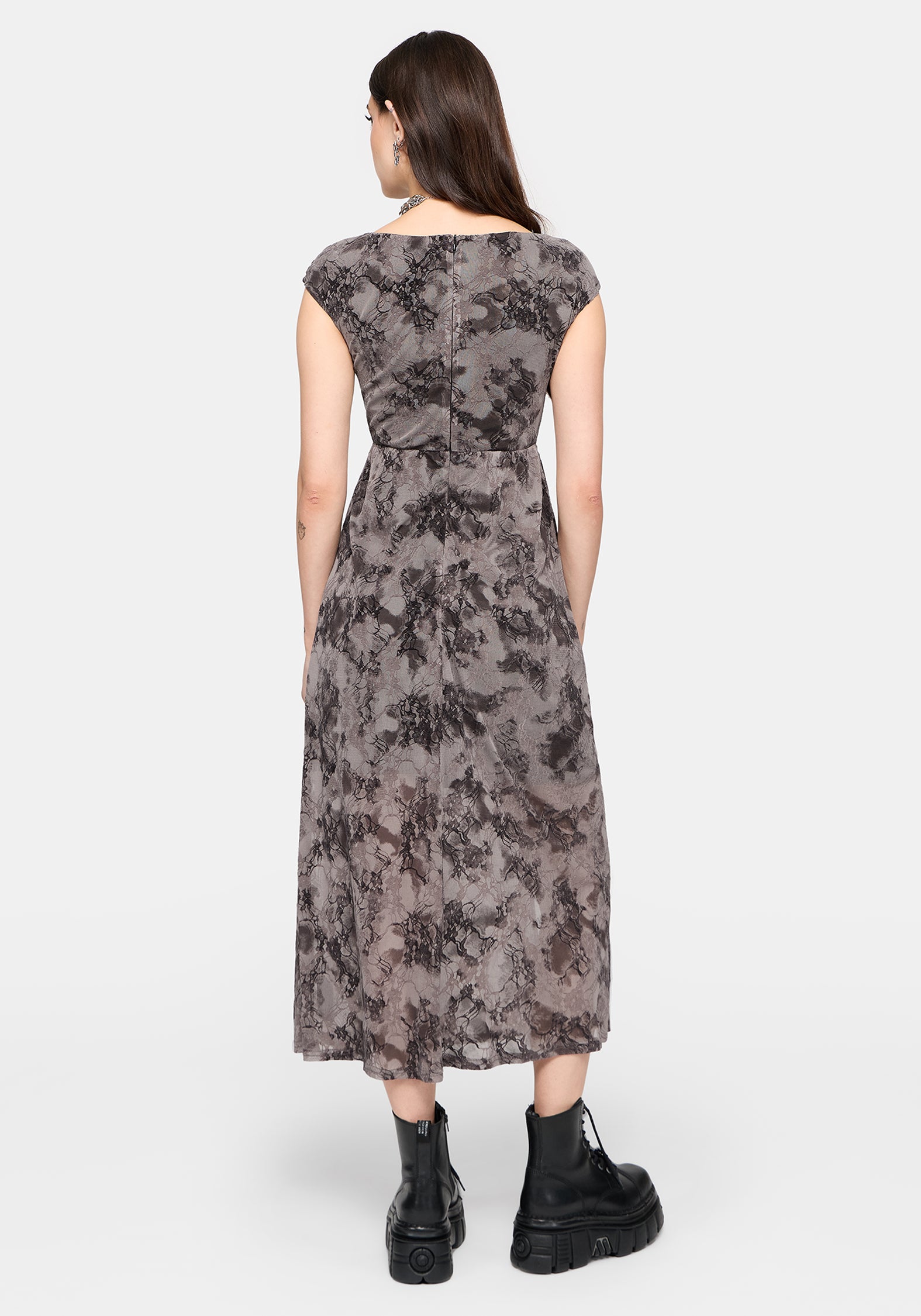 Juniper Ruched Mesh Midaxi Dress