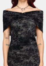 Floriana Hooded Bardot Midaxi Dress