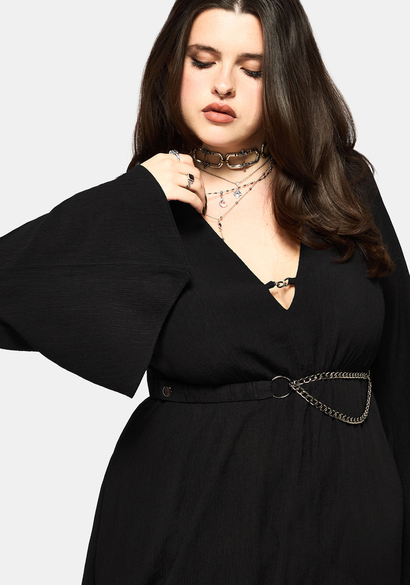 Millicent Chain Front Midi Dress  Disturbia