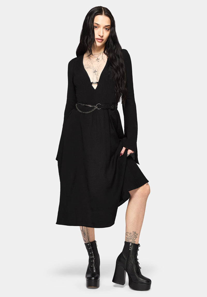 long black lace corset dress Veva Guipure Lace Corset Maxi Dress (Black)
