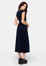 Leona Off-Shoulder Cord Midi Dress