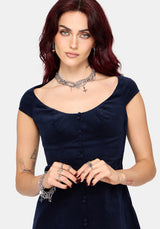 Leona Off-Shoulder Cord Midi Dress