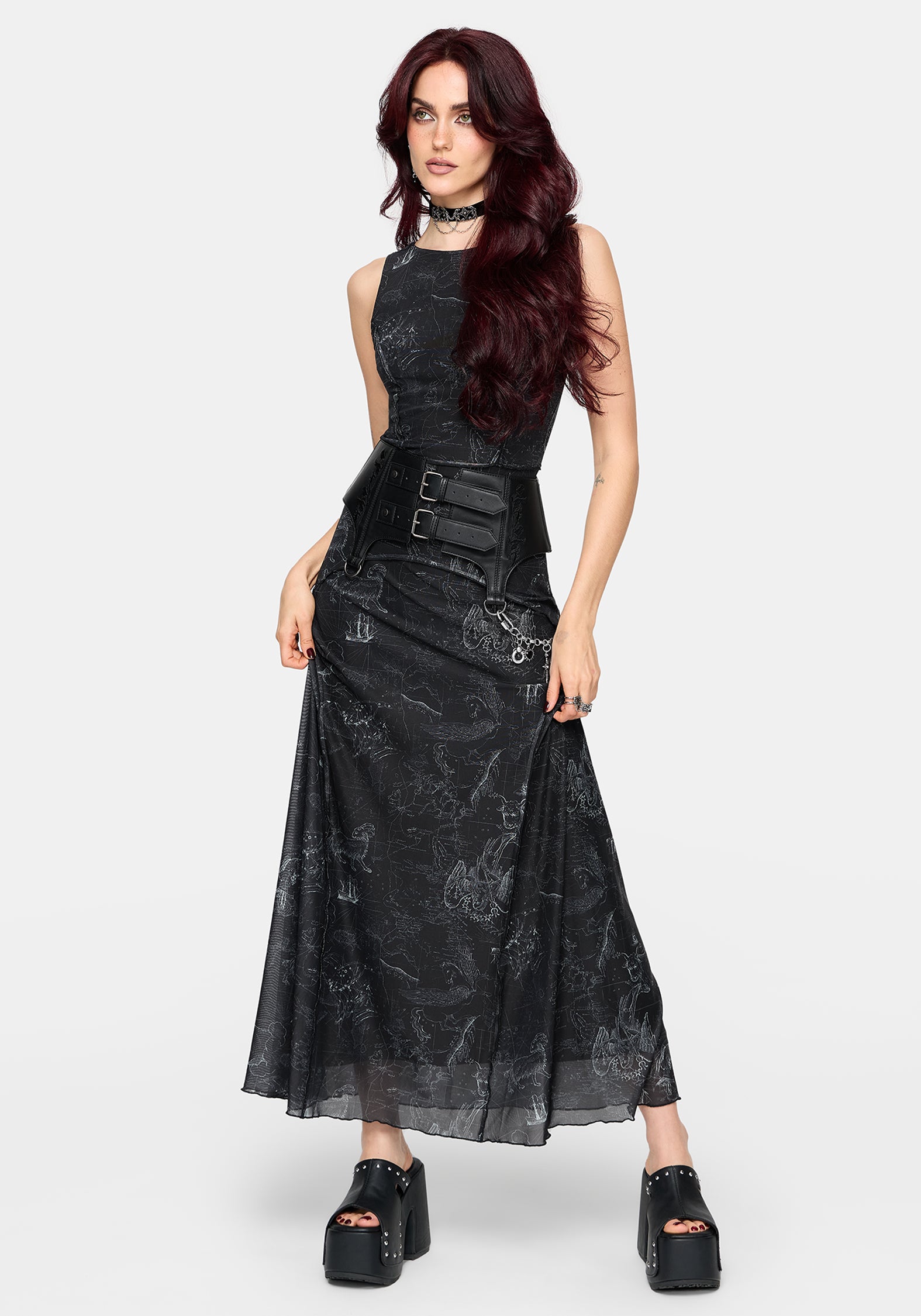 maura mesh dress black Maura Mesh Dress - Black